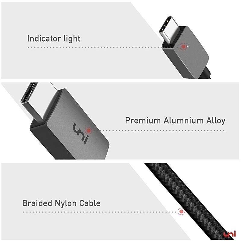 USB C to HDMI Cable 2020 New Updated USB Type C to HDMI CableThunderbolt 3 Compatible for Working from Home 4K Compatible for iPad Pro 2018 MacBook Galaxy S20S10 XPS and More 10ft