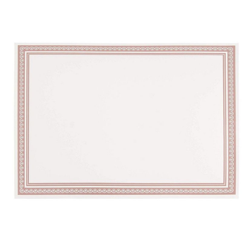 Sustainable Greetings 50-Pack White Blank Certificates Award Paper with Rose Gold Border, A4 Letter Size 8.5 x 11 in