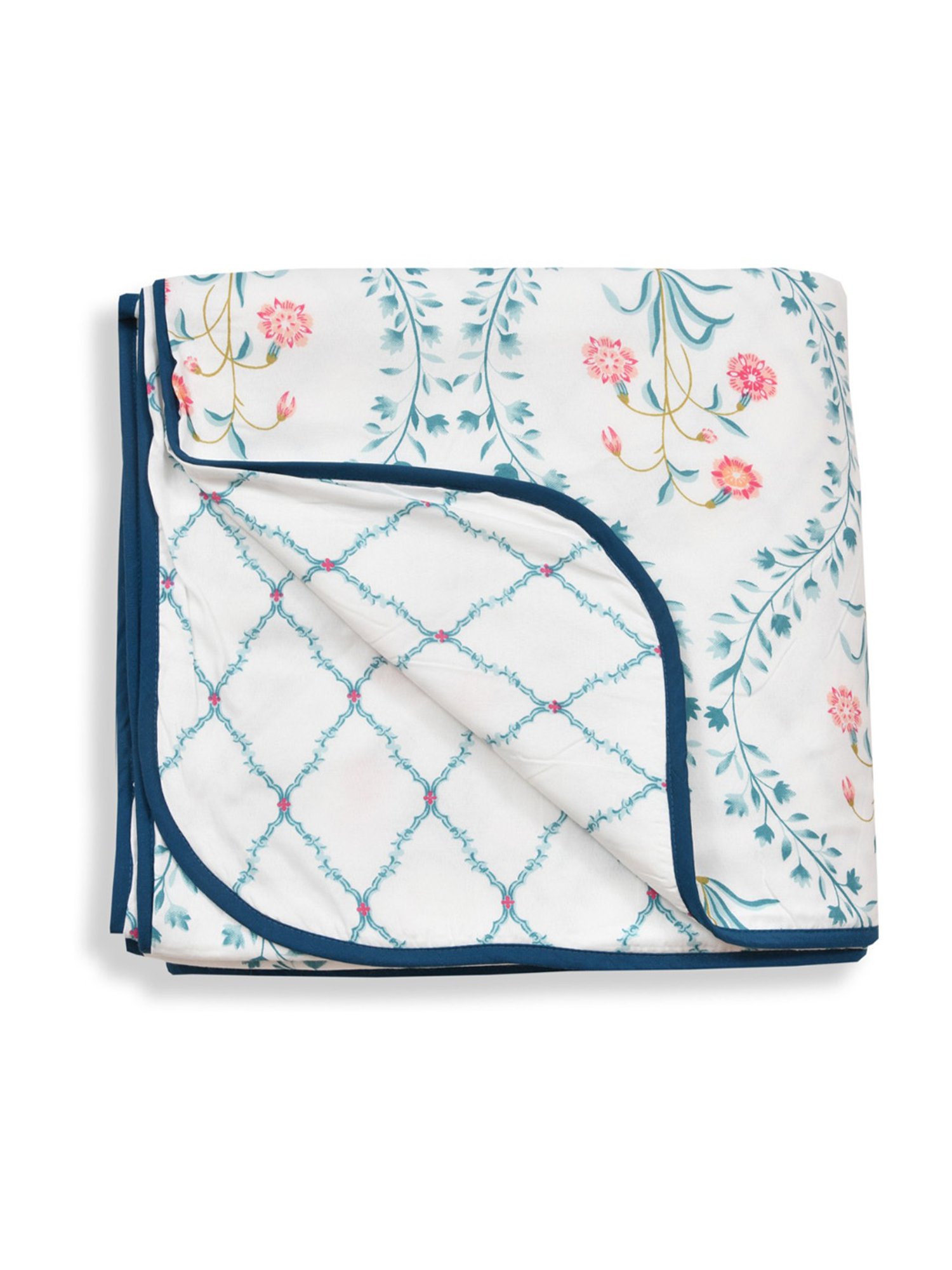 Haus & Kinder Printed Floral Multicolor Cotton Single Dohar