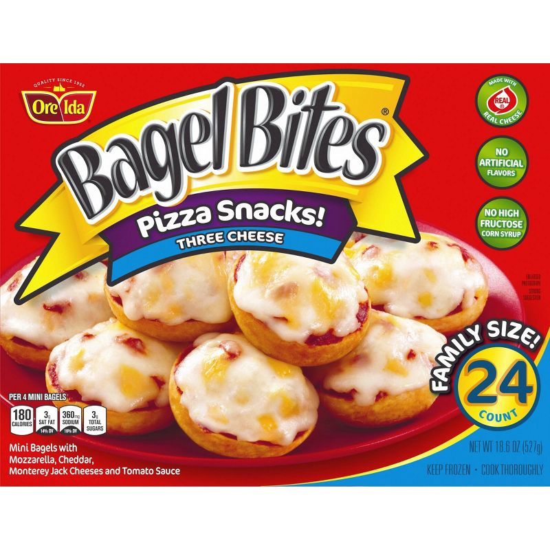 Bagel Bites Three Cheese Frozen Pizza - 24ct/18.6oz