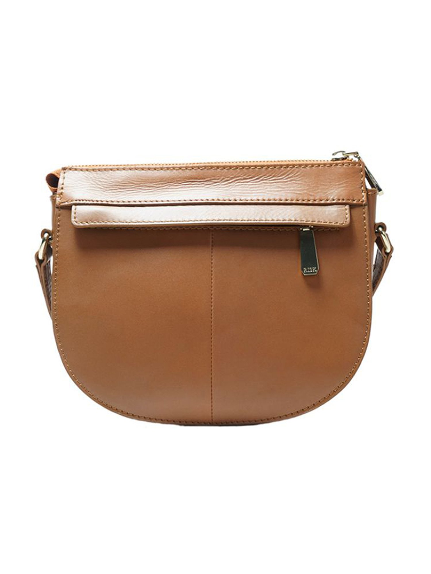 RI2K London Tan Leather Medium Cross Body Bag