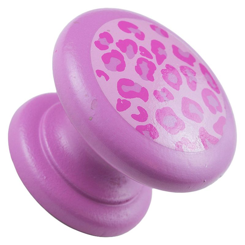 Sumner Street Home Hardware 4pc Leopard Print Painted Knob Purple