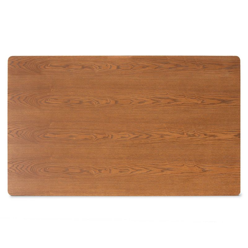 3pc Sanford Tan Wood Dining Nook Set Walnut Brown - Baxton Studio