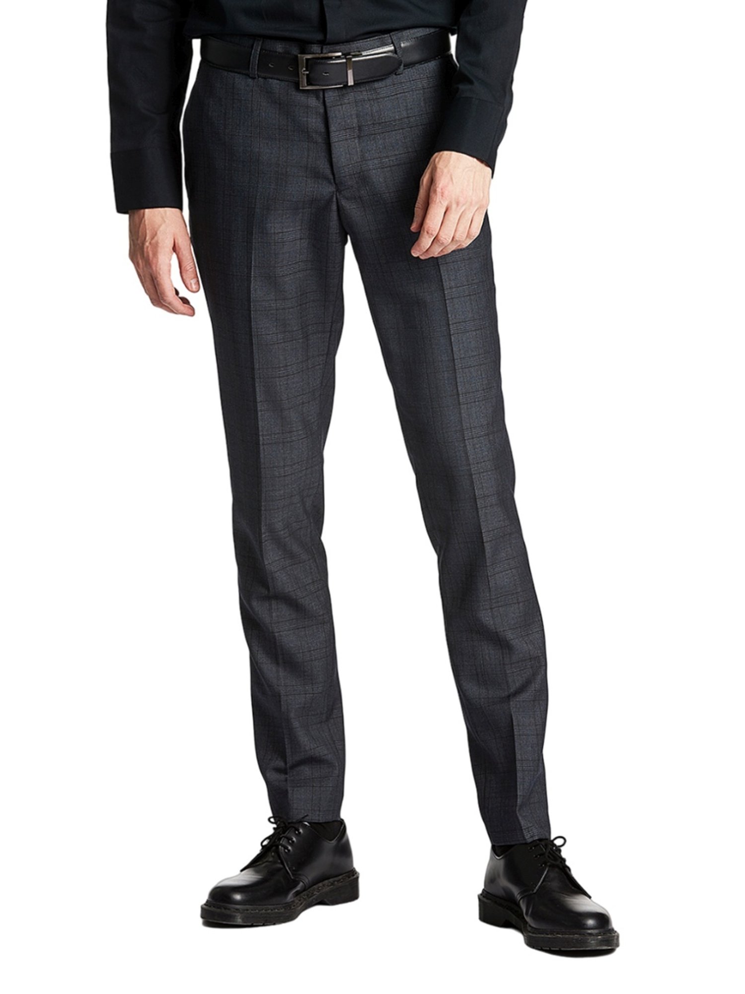 Lindbergh Grey Slim Fit Checks Two Piece Suit