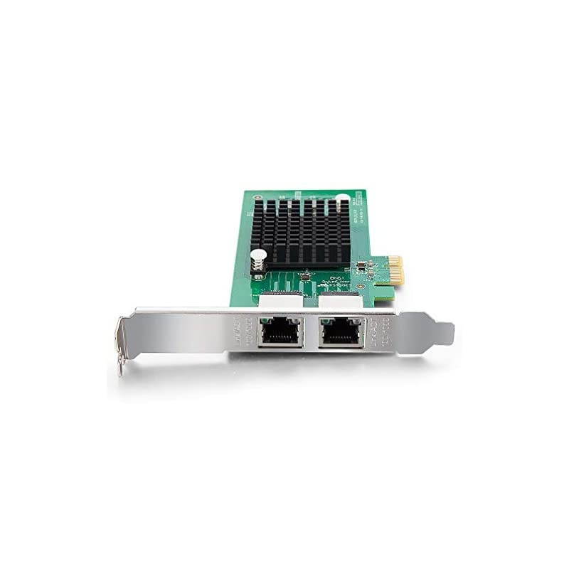 Gigabit Ethernet Converged Network Card with Intel 82576 Chip Dual RJ45 Ports PCI Express 21 X1 Compare to Intel E1G42ET