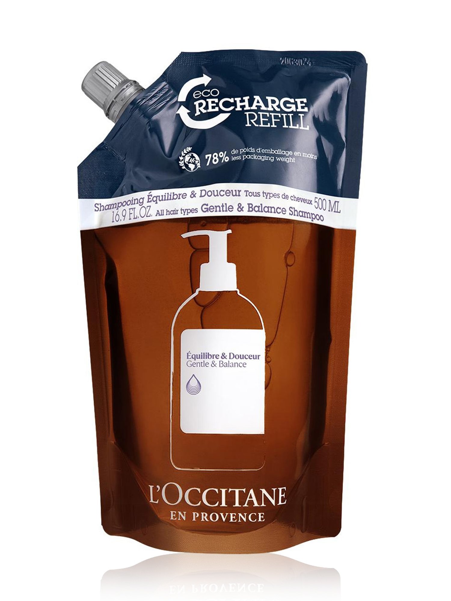 L'Occitane En Provence Gentle & Balance Shampoo Eco Recharge Refill - 500 ml