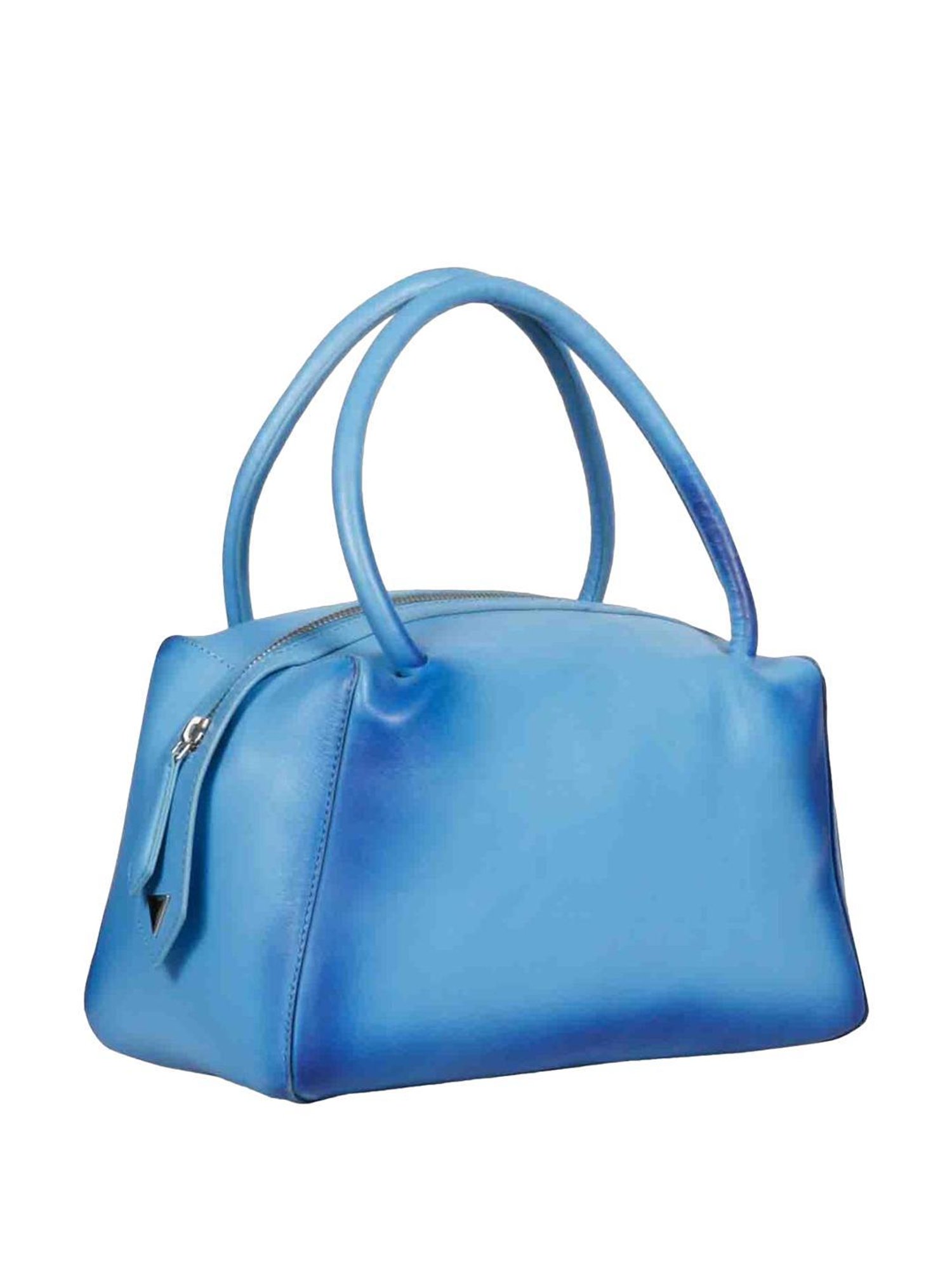 Favore Blue Solid Medium Handbag