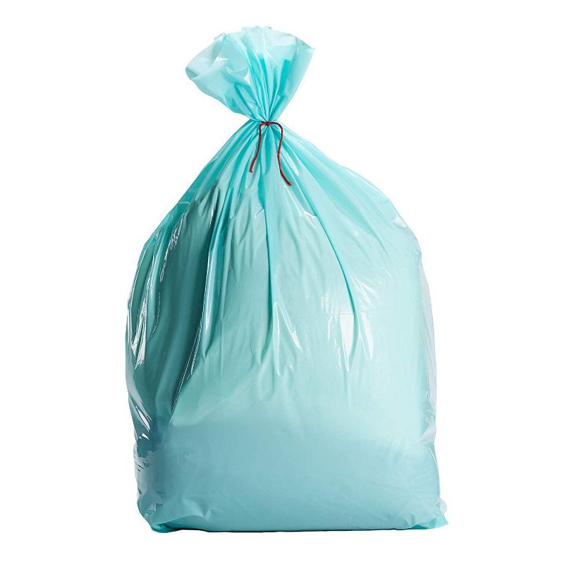 Juvale 48" 6 Pack Light Teal Jumbo XL Plastic Gift Bags with Red String for Wrapping Oversized Gifts, Birthdays, Bridal Showers and Weddings