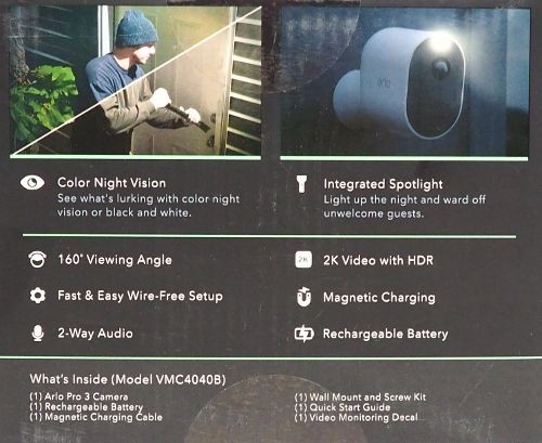 WFDBELL1 Smart Home Wi-Fi Doorbell, HD Camera, Two-Way Audio, No Hub Required