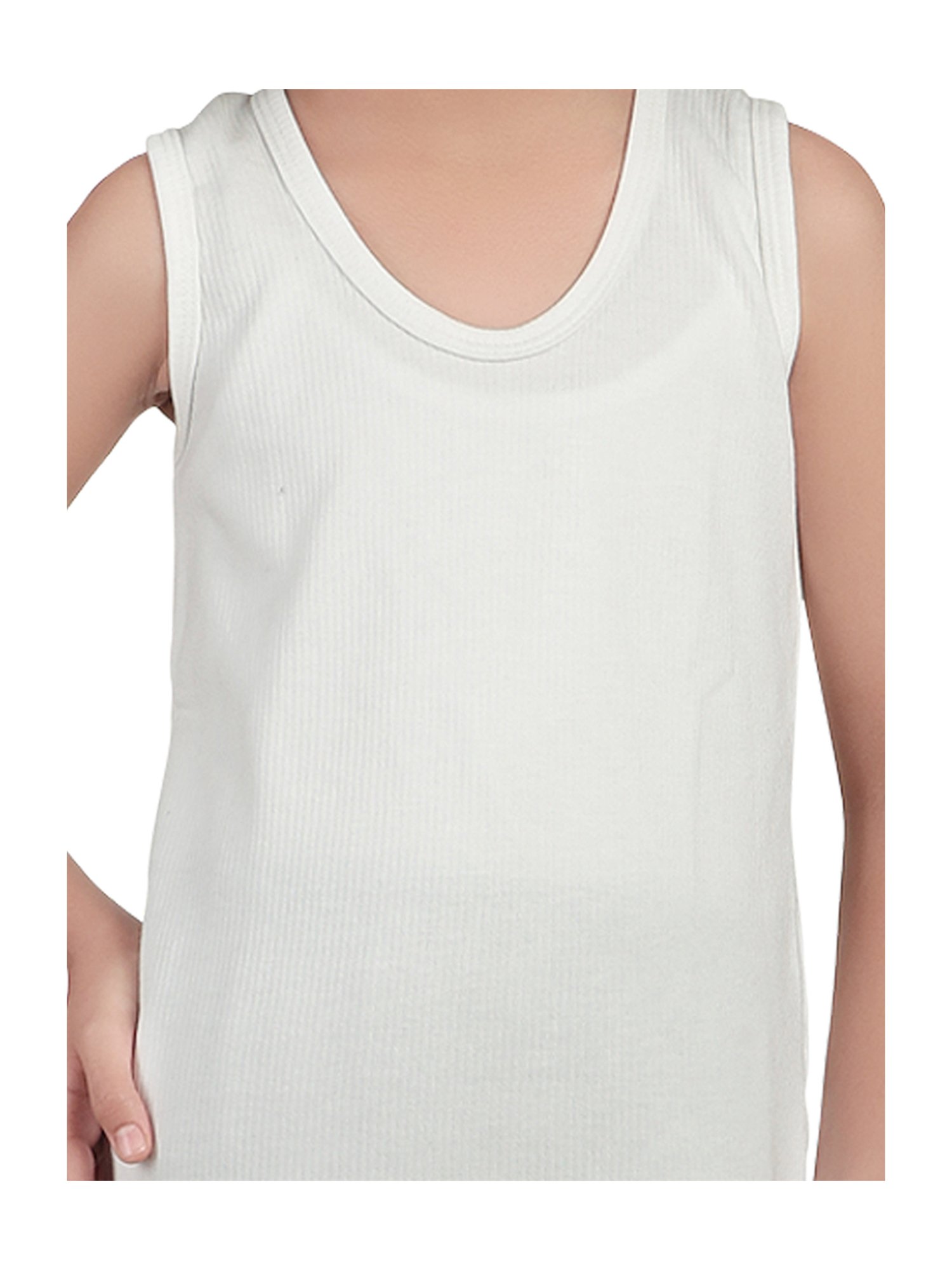 Dyca Kids Grey Melange Textured Thermal Top (Pack Of 2)