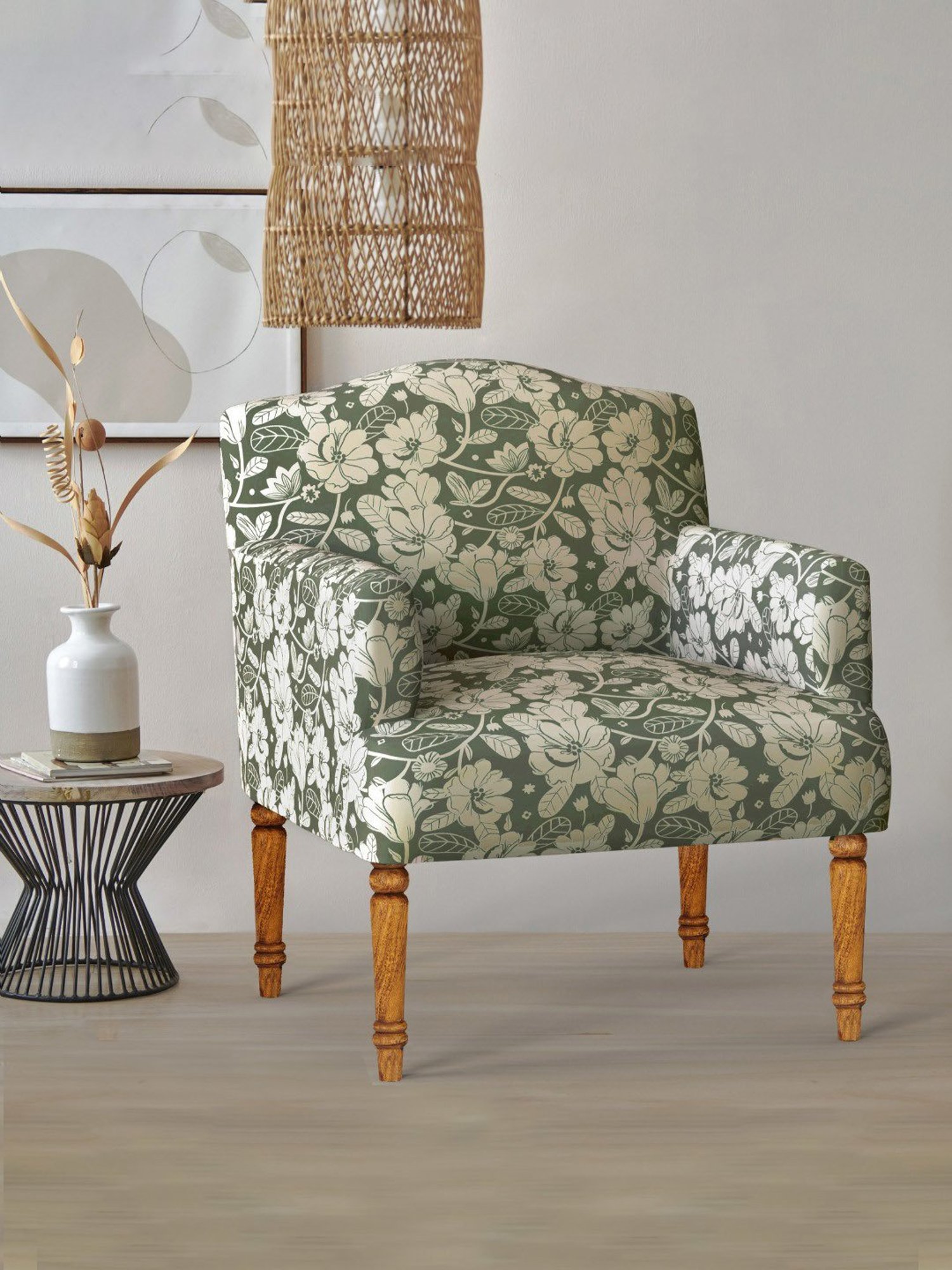 Durian Melania Cigar Brown Fabric Rocker Chairs