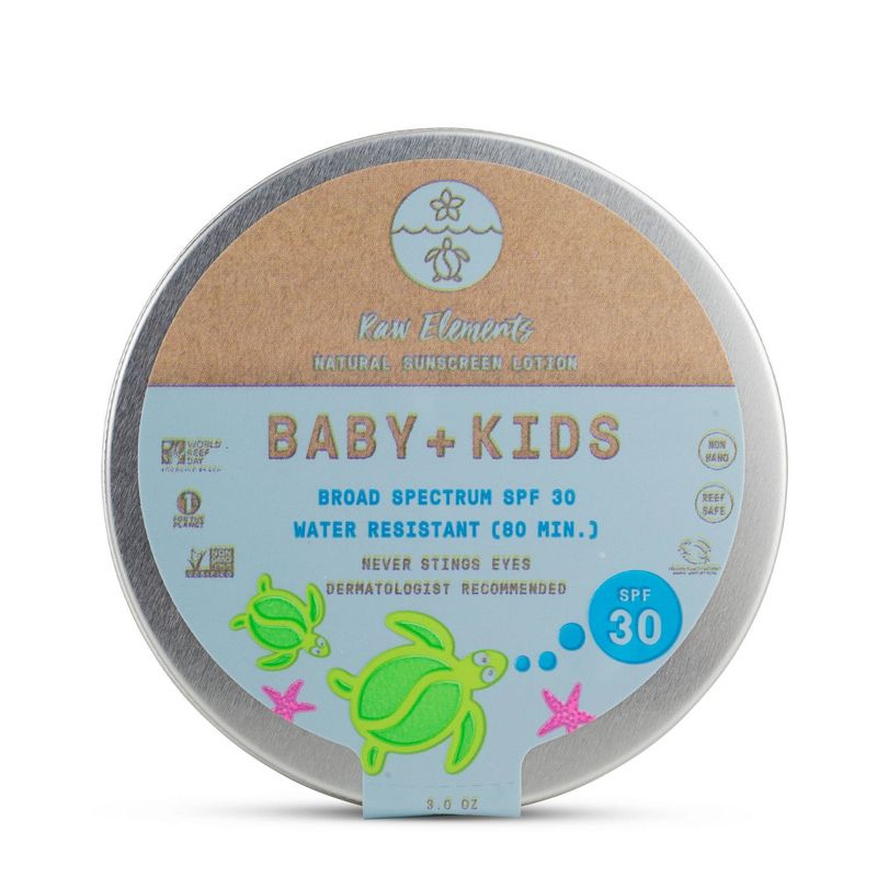 Raw Elements Baby + Kids Sunscreen Tin - SPF 30+ - 3oz