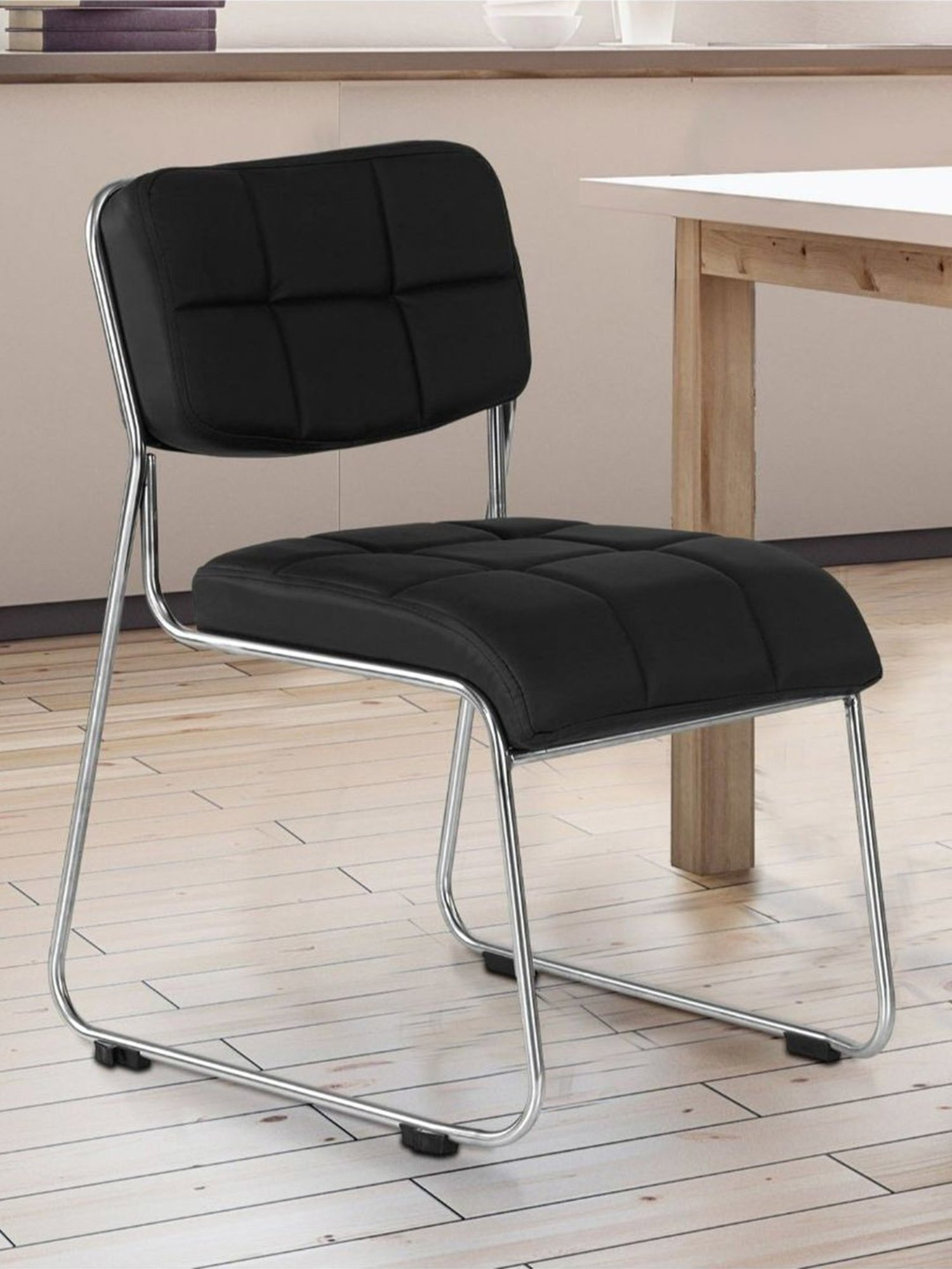Nilkamal Black PU Foam Visitor Chair