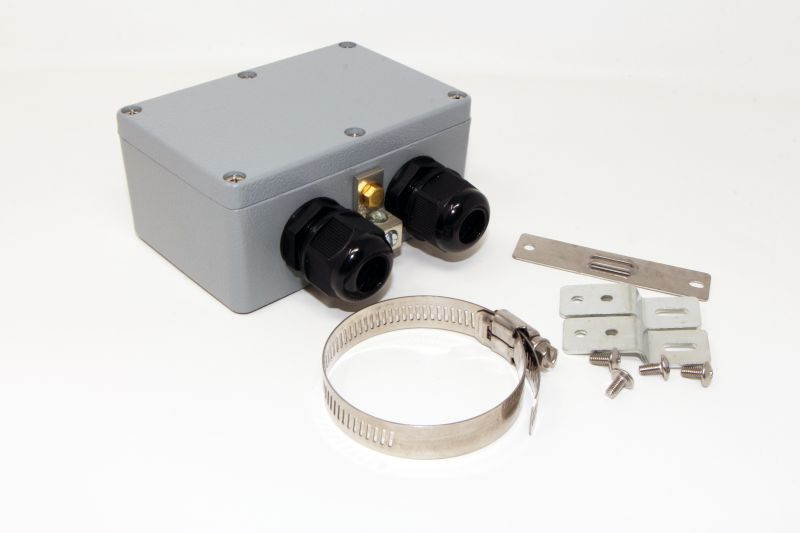 Waterproof Outdoor Ethernet Surge Protector - PoE Gigabit 1000 Mbs Thunder/Lightning Protection