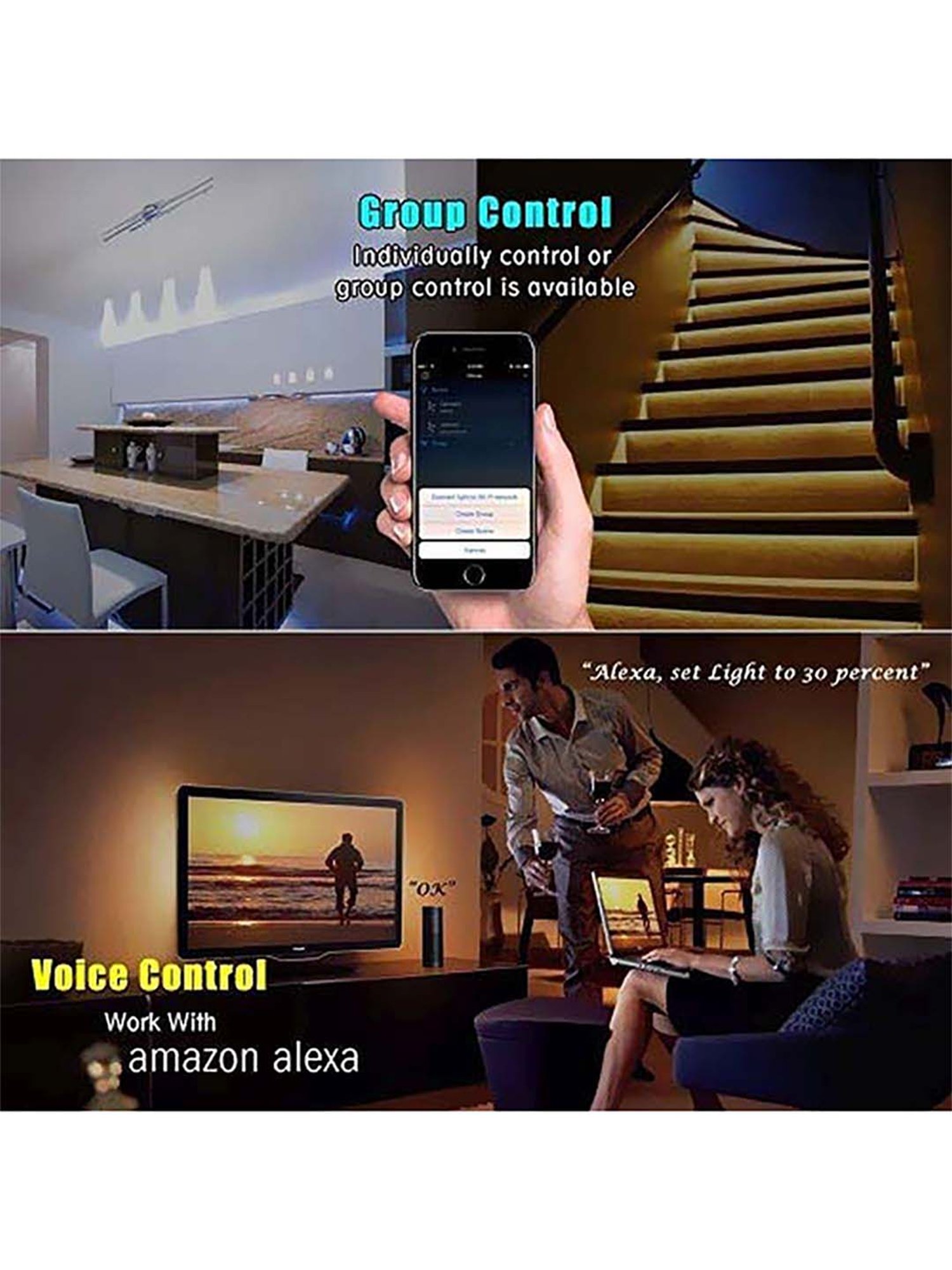 HomeMate 5m Multicolor Smart LED Kit Works with Google Assistant and Alexa (Multicolor)