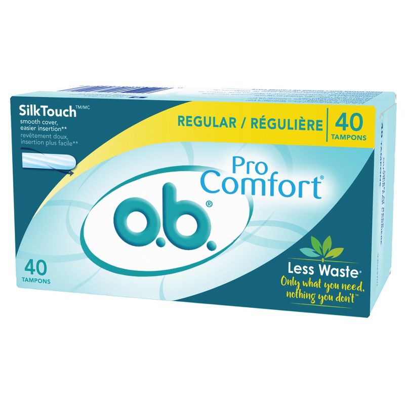 o.b. ProComfort Tampons - Applicator-Free - Unscented - Regular - 40ct