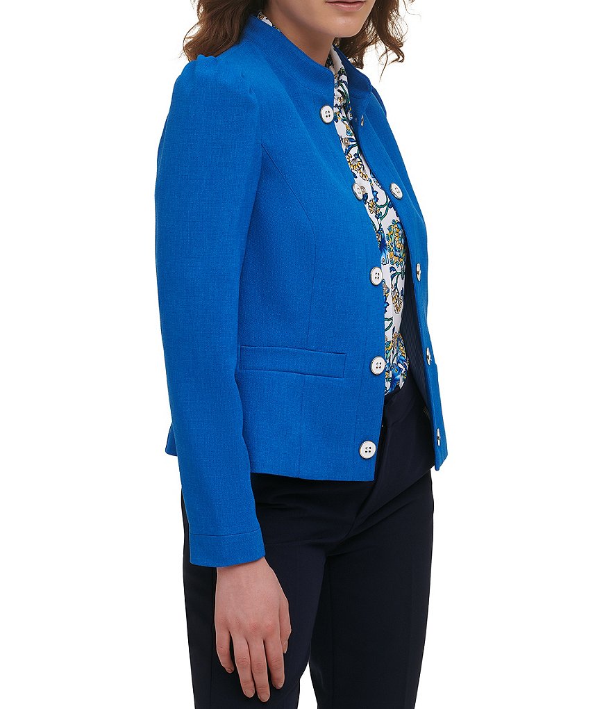 Kasper Glen Plaid Notch Lapel Two Button Front Pocket Jacket