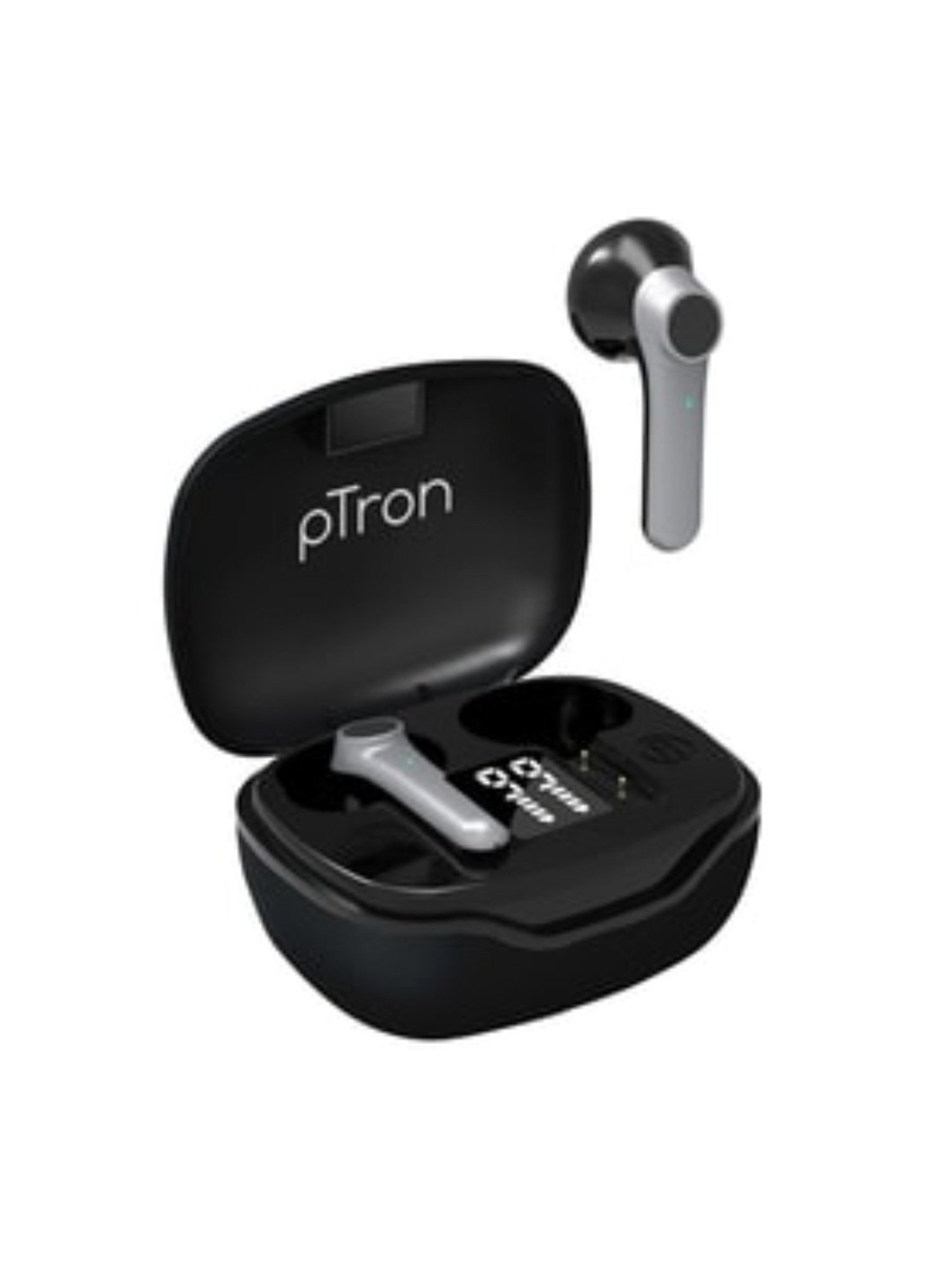 PTron Basspods 281 True Wireless Bluetooth Earbuds with Charging Case (Grey and Black)