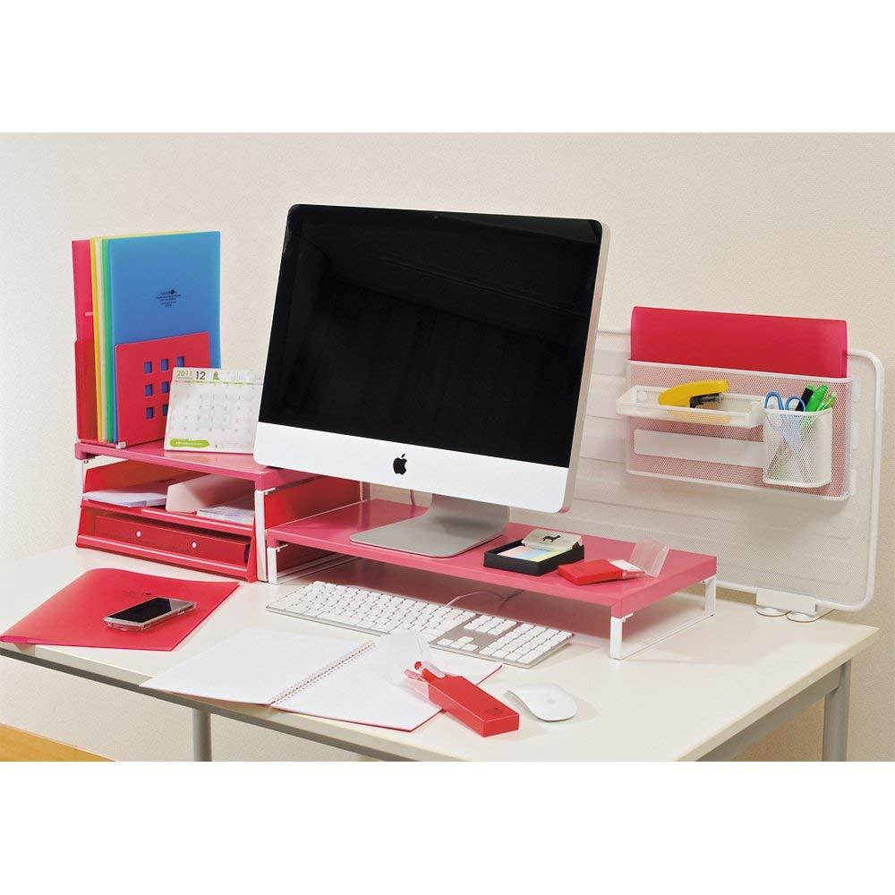 LIHIT LAB Desktop Stand (Monitor Stand), White, 9.8" x 15.4" x 6.3" (A7331-0)