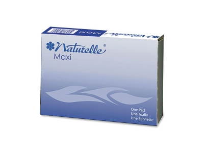 Naturelle 25130973 Stayfree Maxi Pad, Contoured Shape, Individually Wrapped - 250 / Carton - White