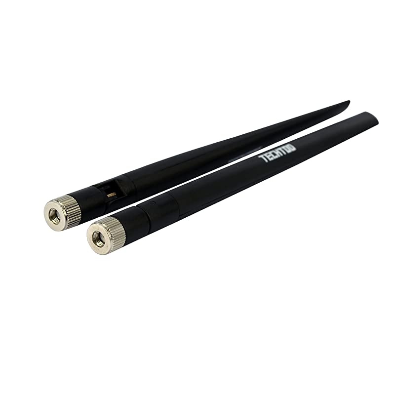 WiFi Antenna Dual Band 7dBi 2.4GHz/5.8GHz with RP-SMA Connector for Wireless Network Router USB Adapter PCI Card IP Camera DJI Phantom Wireless Range Extender FPV UAV Drone (Black 2-Pack)