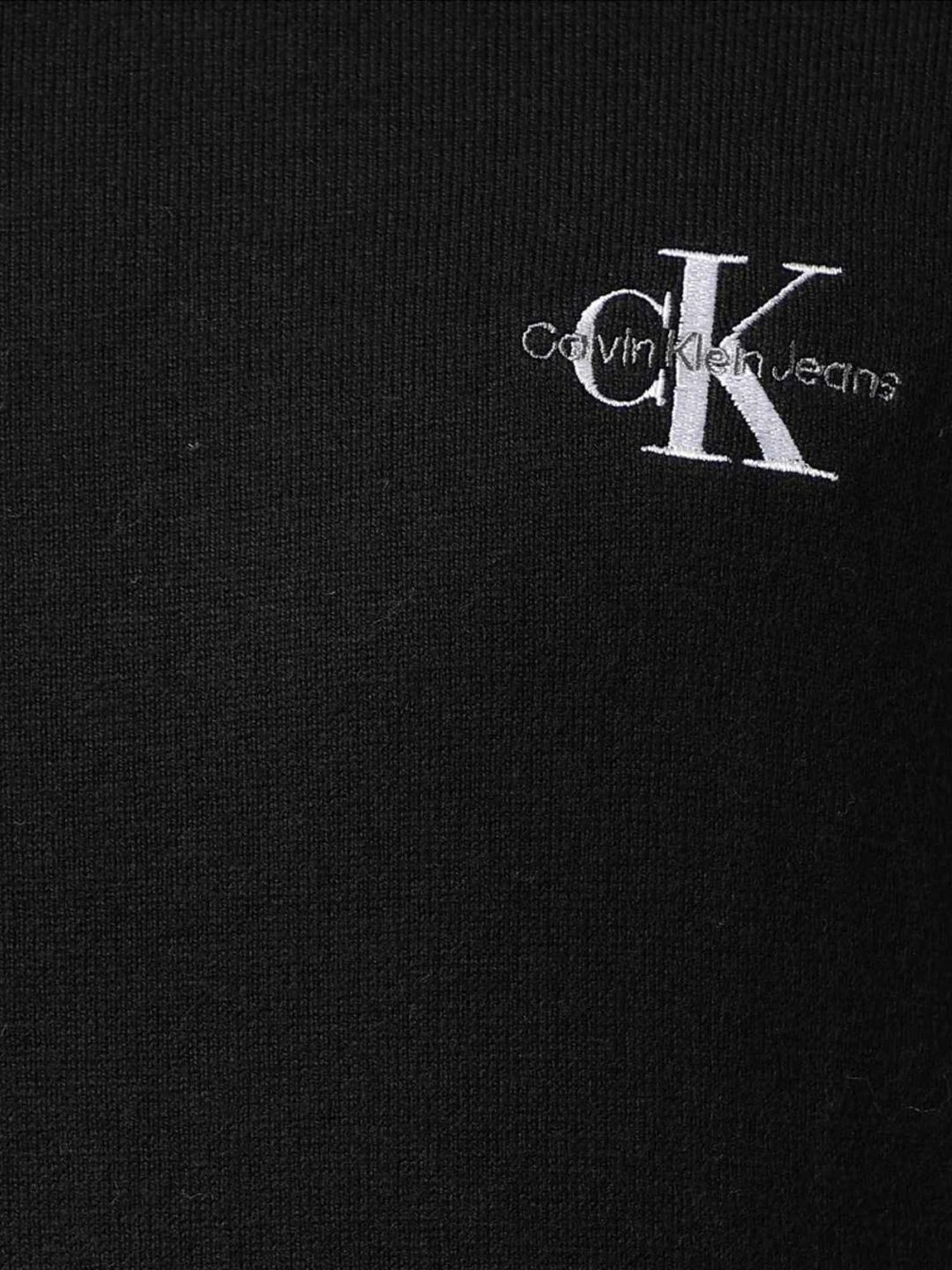 Calvin Klein Jeans Black Embroidery Regular Fit Sweater
