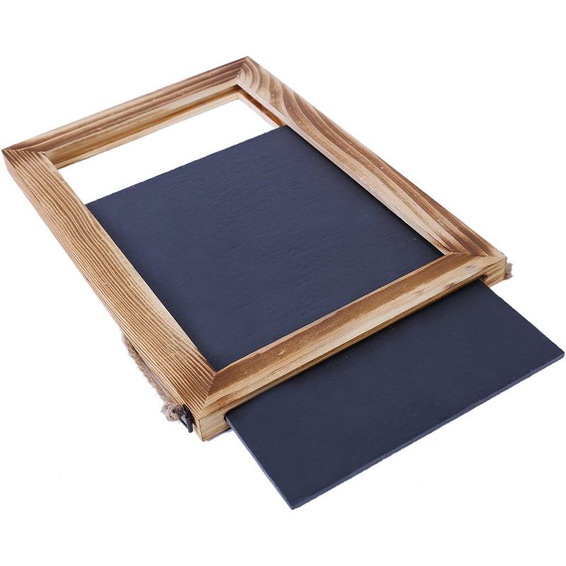 22" x 32" Cates Barn Door Wood Framed Chalkboard Rustic Brown - Kate and Laurel