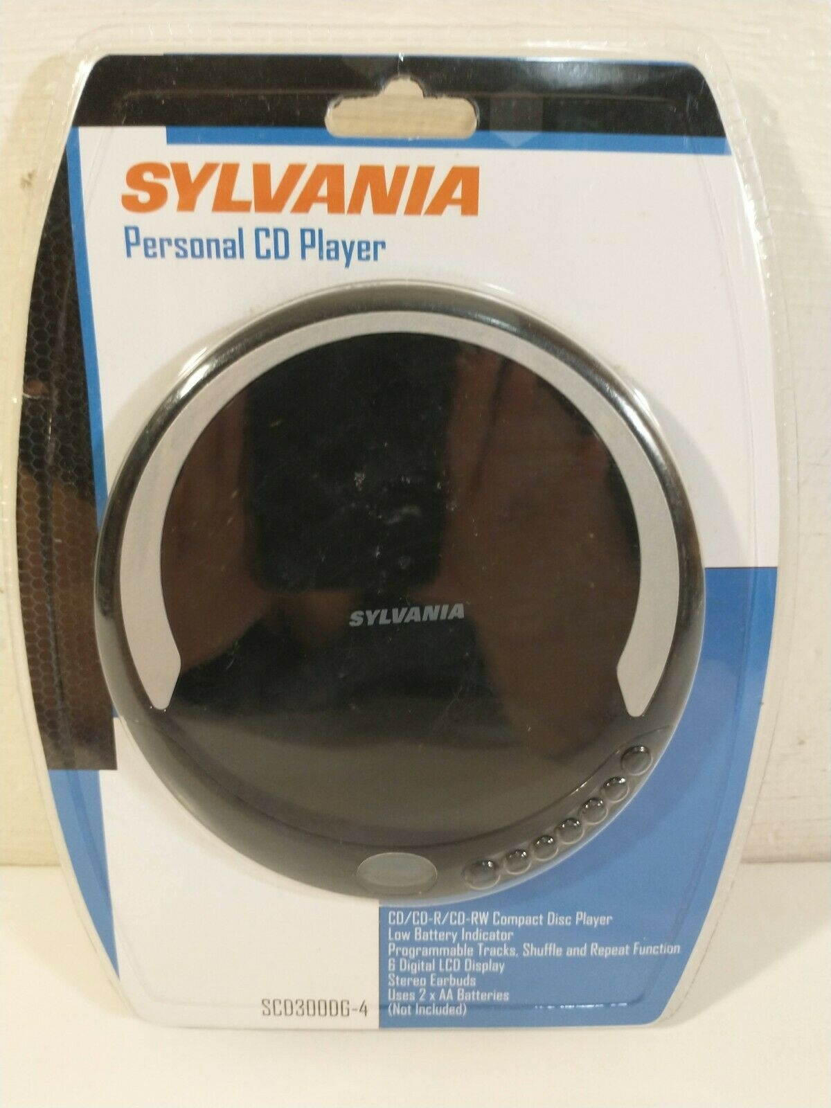 Sylvania Personal CD Player With Stereo Earbuds Programmable LCD Display