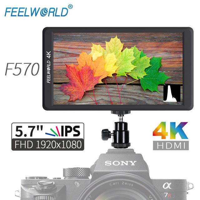 F570 5.7" 4K Mini camera Monitor+HDMI Input Output IPS Full HD 1920x1080 LCD monitoring for DJI ZHIYUN Gimbal Stabilizer