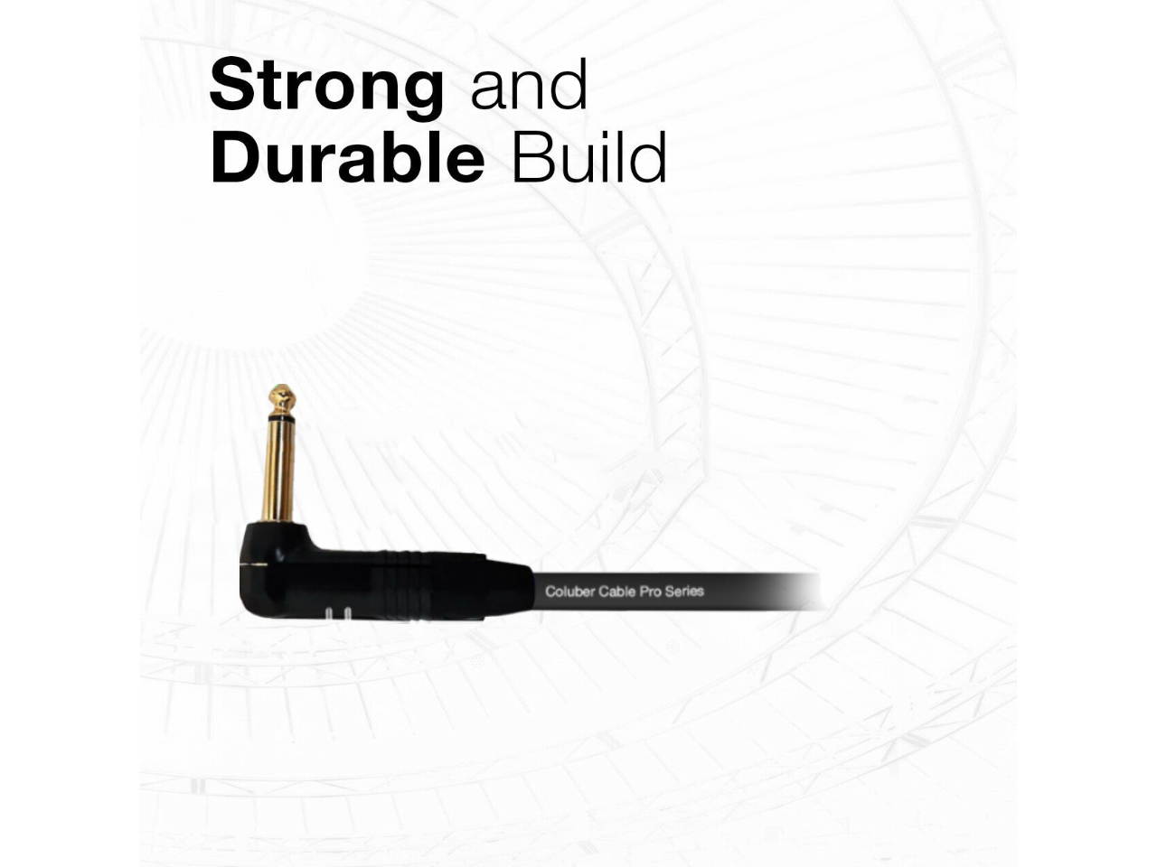Right Angle 1/4" TS Unbalanced Mono Cable - Custom Length, Color Connector Cord