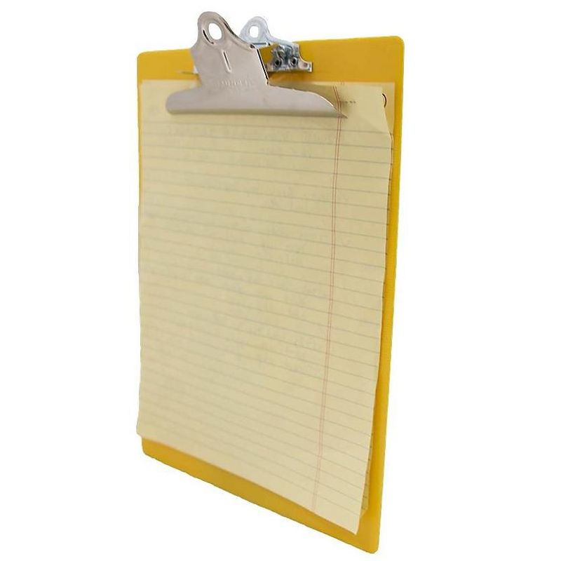 Saunders Recycled Plastic Clipboards 1" Clip Cap 8 1/2 x 12 Sheets Yellow 21605