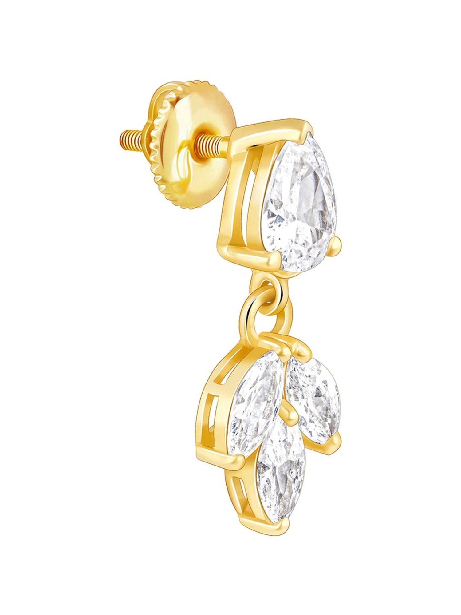 GIVA 92.5 Sterling Silver Shimmering Drop Earrings for Women