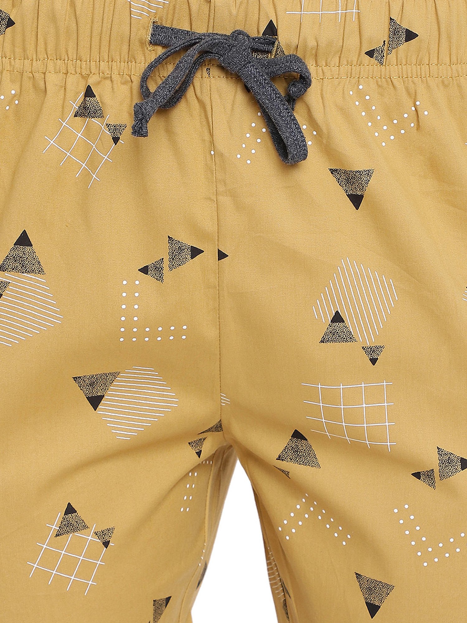 La Intimo Grey & Khaki Printed Camisole Top With Shorts