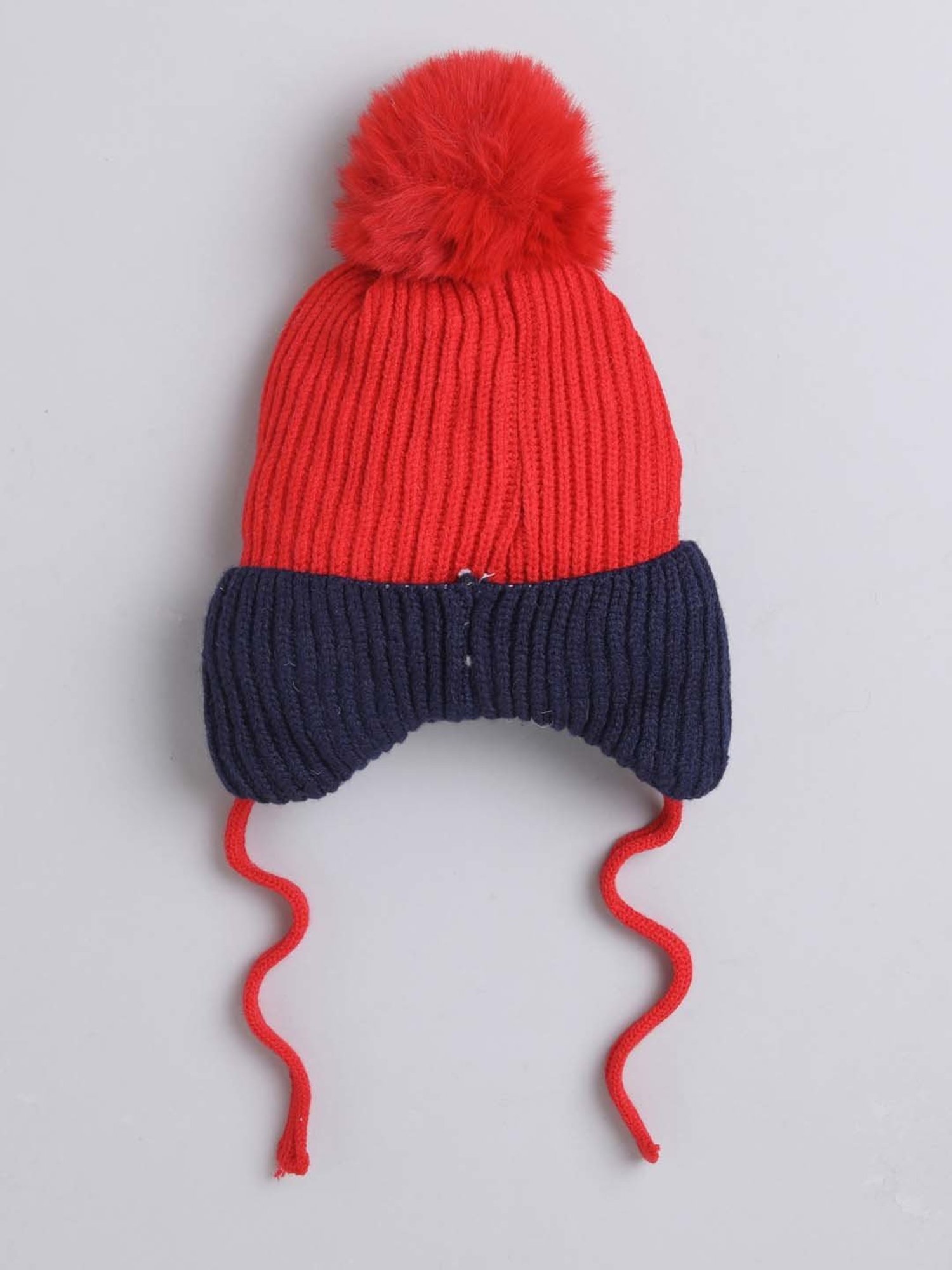 The Magic Wand Kids Red & White Applique Winter Cap