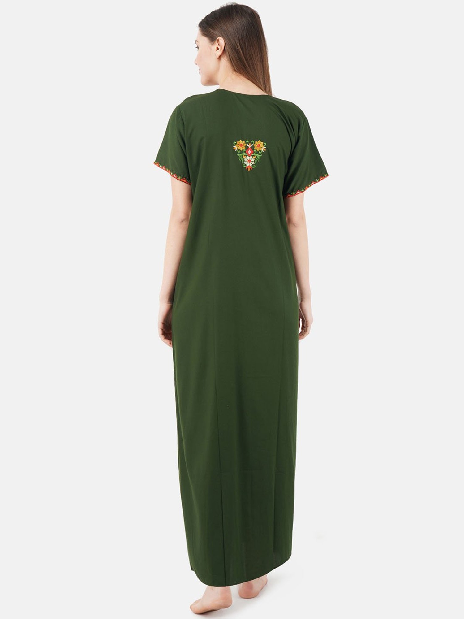 KOI SLEEPWEAR Olive Embroidered Nighty