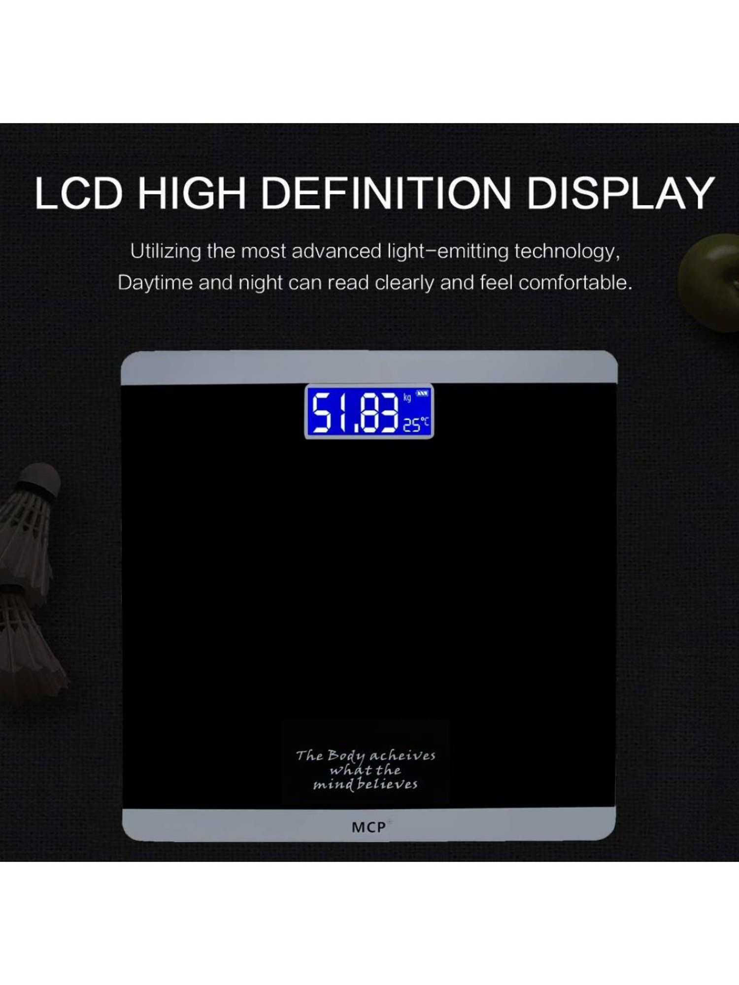 MCP Achiever BLGR01 Digital Weighing Machine (Black)