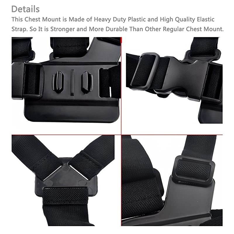 Chest Strap Mount Elastic Action Camera Body Belt Harness with J Hook for GoPro HD Hero 5 4 3+ 3 GoPro 6 7 8