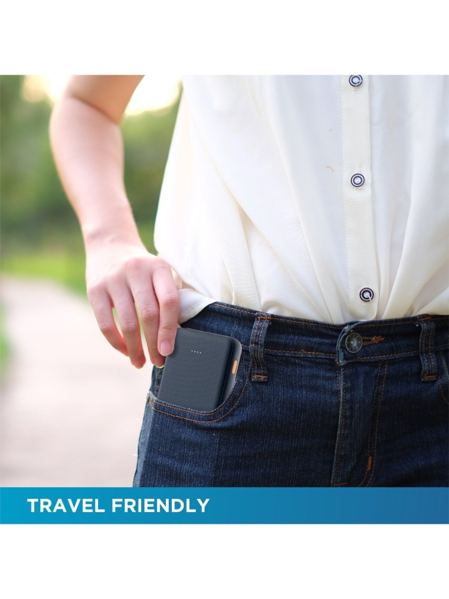 URBN 10000 mAh Ultra Slim 12W Power Bank with Type C Input-Output (Blue)