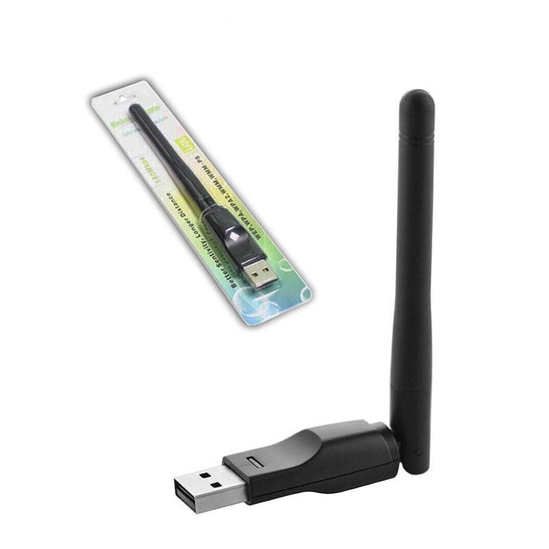 USB 2.0 150mbps WiFi Wireless Network Card 802.11 b/g/n LAN Adapter with rotatable Antenna and retail package