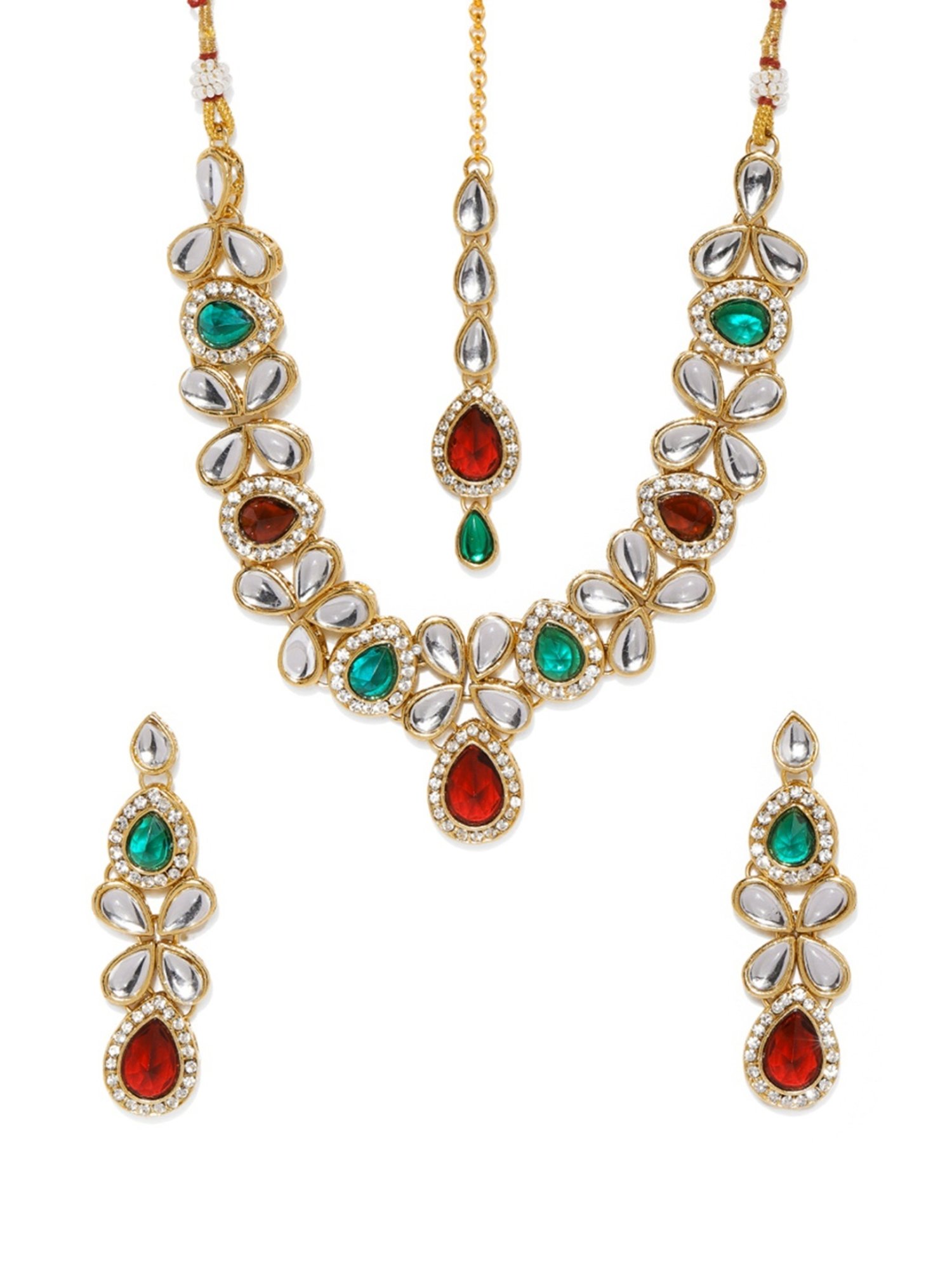 Zaveri Pearls Multicolor Alloy Necklace Set