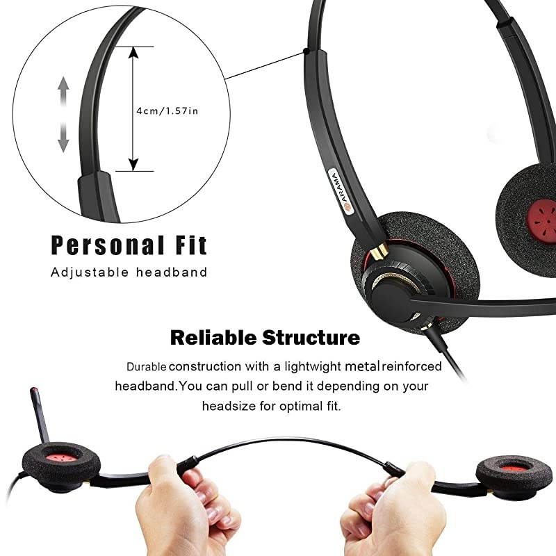 Cisco Headset with Noise Canceling Microphone Mute Switch ONLY for Cisco IP Phones 6941 7841 7861 7941 7942 7945 7960 7961 7962 7965 8845 8945M12 M22 etc