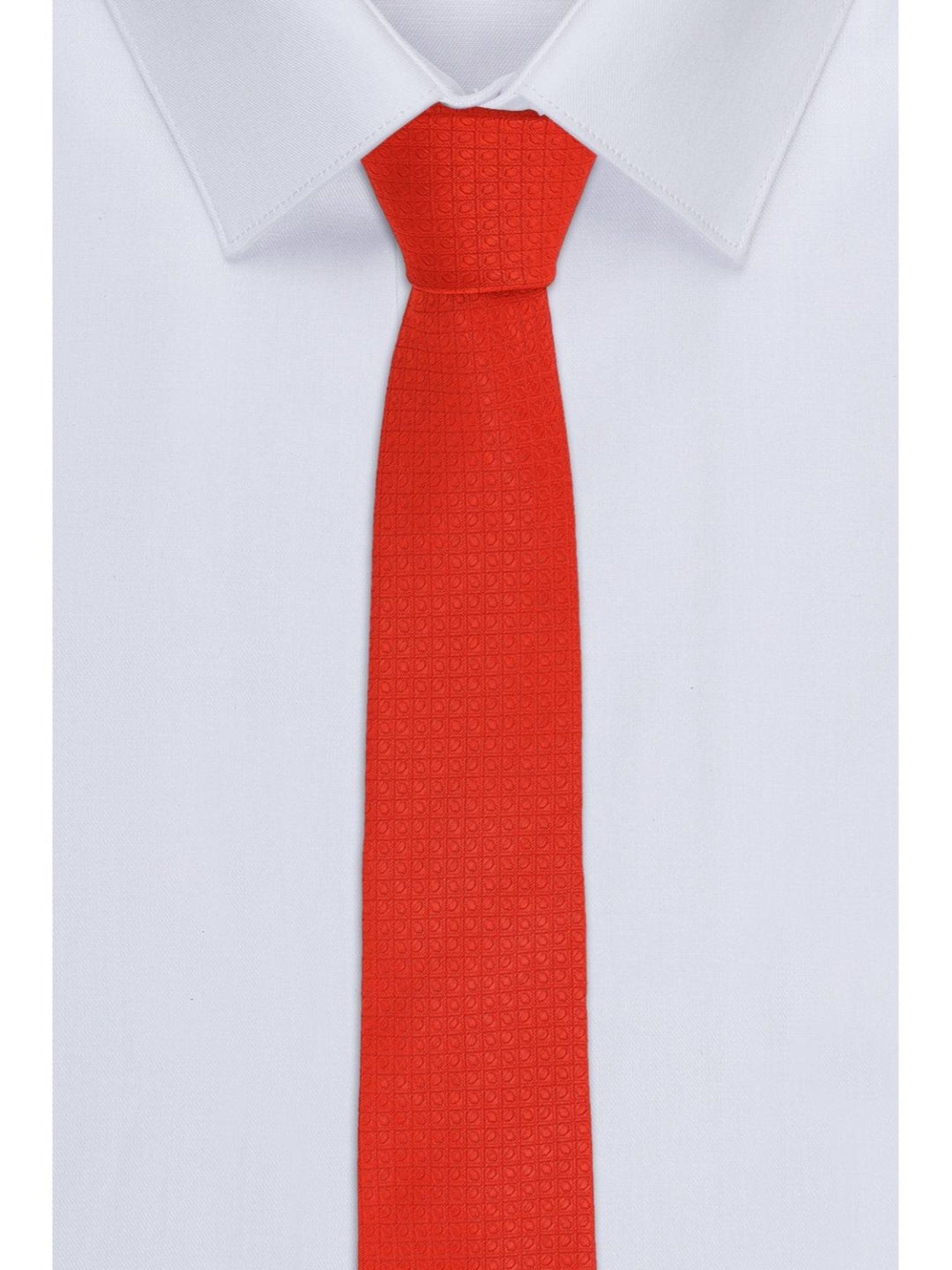 Peter England Orange Printed Tie