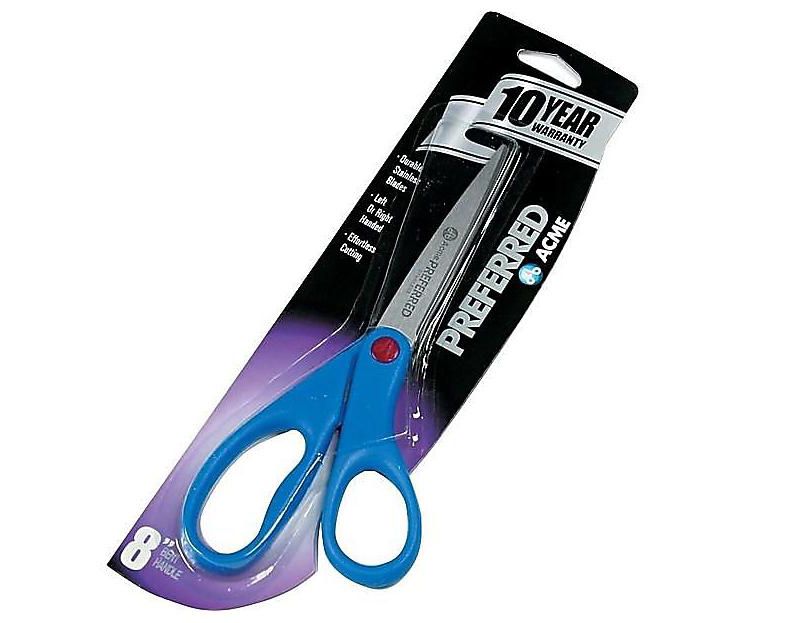 Westcott Preferred Line Stainless Steel Scissors 8" Bent Blue 43218