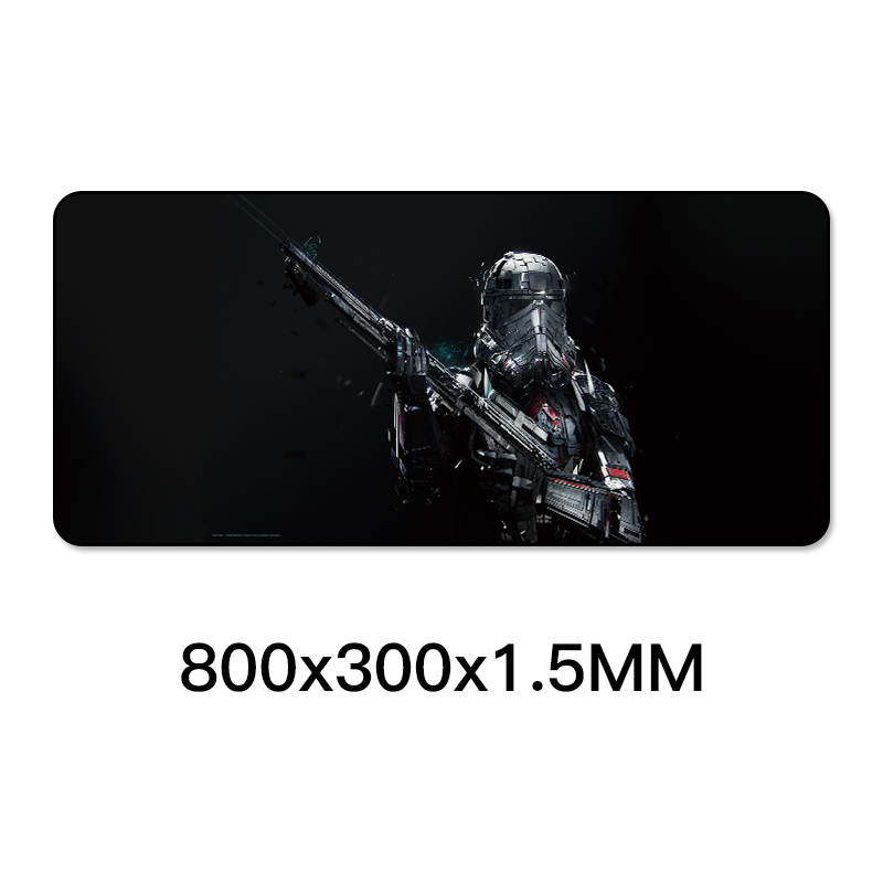 HISPETECH Star Wars Mouse Pad 800x300mm Large Mouse Pad Locking Edge Nature Rubber Computer Gaming Mousepad XL for PC Laptop Desktop