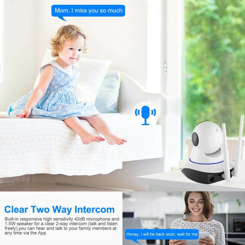 1080P Wireless Wifi IP Camera CCTV Security Webcam Baby Pet Monitor Night Vision