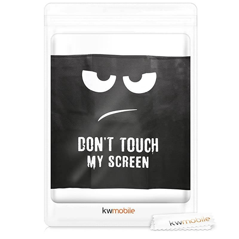 Computer Monitor Cover Compatible with 27-28" Monitor - Monitor Cover - Don't Touch My Screen White/Black