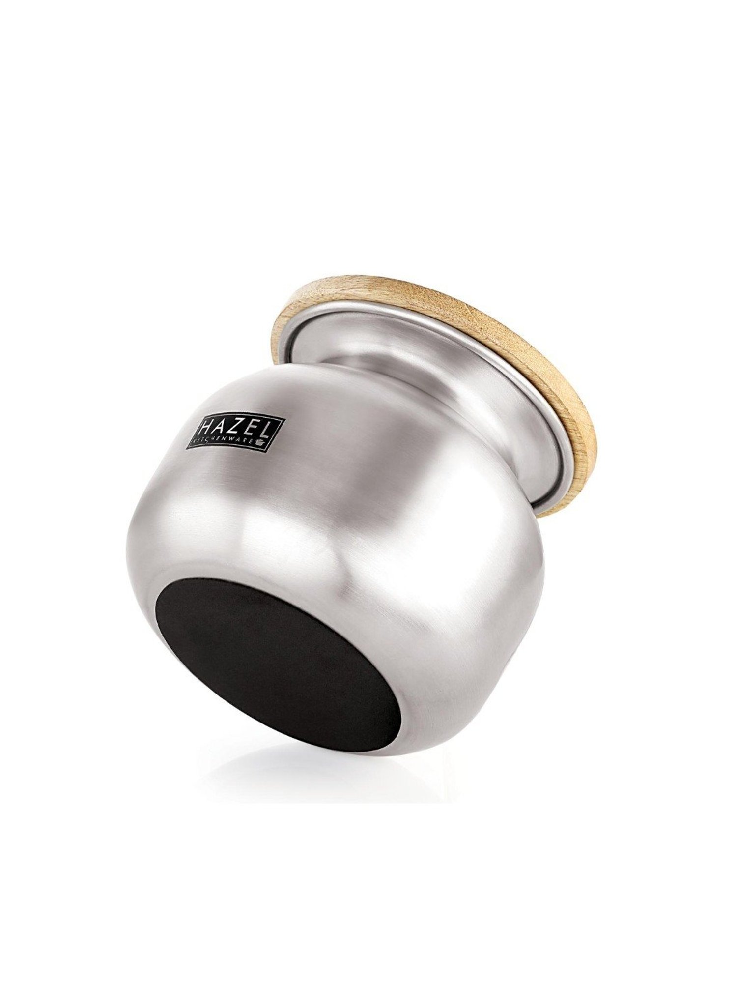 HAZEL Silver Stainless Steel Container with Lid - Set of 2