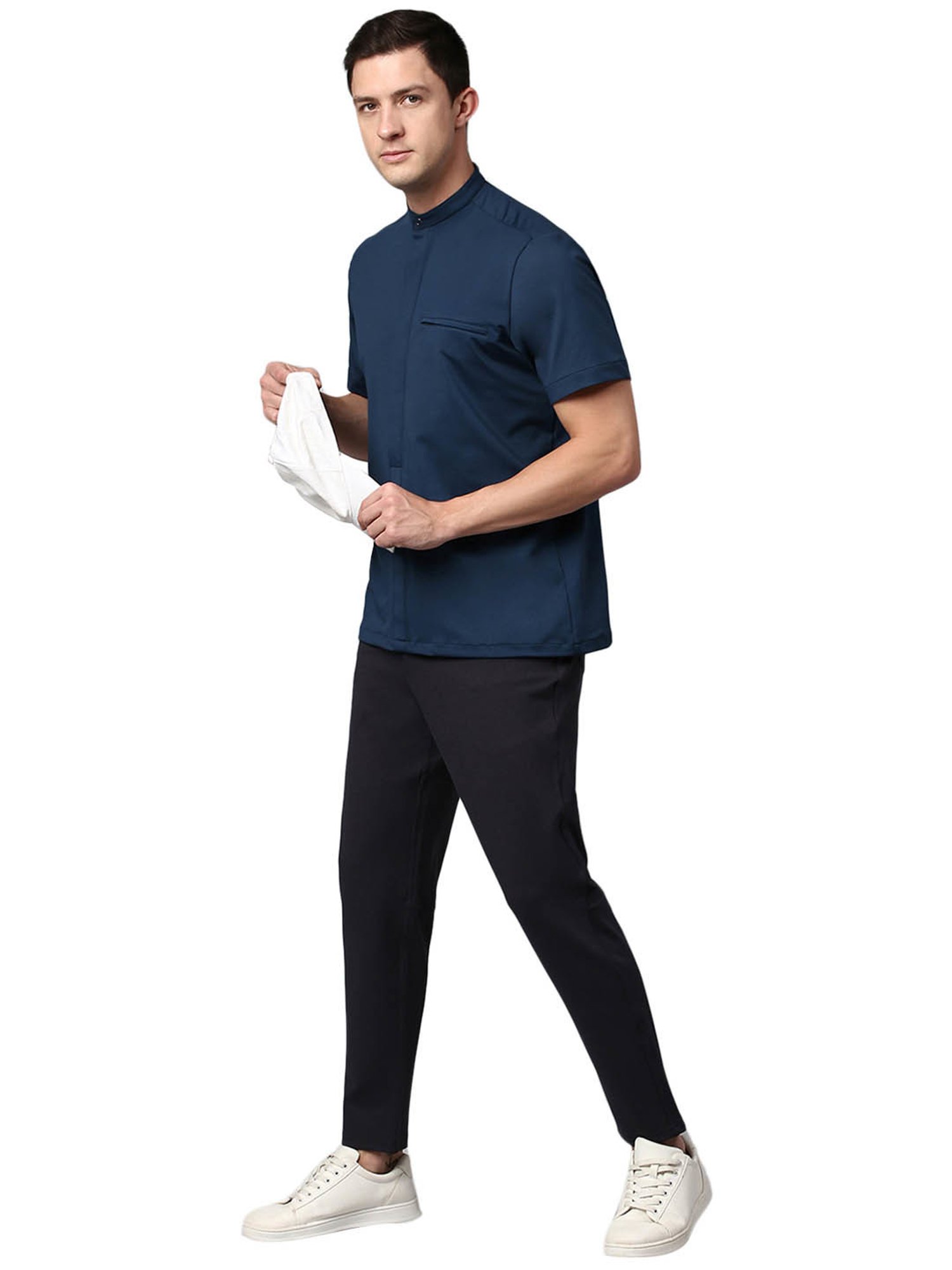 Slowave Navy Regular Fit Shirt