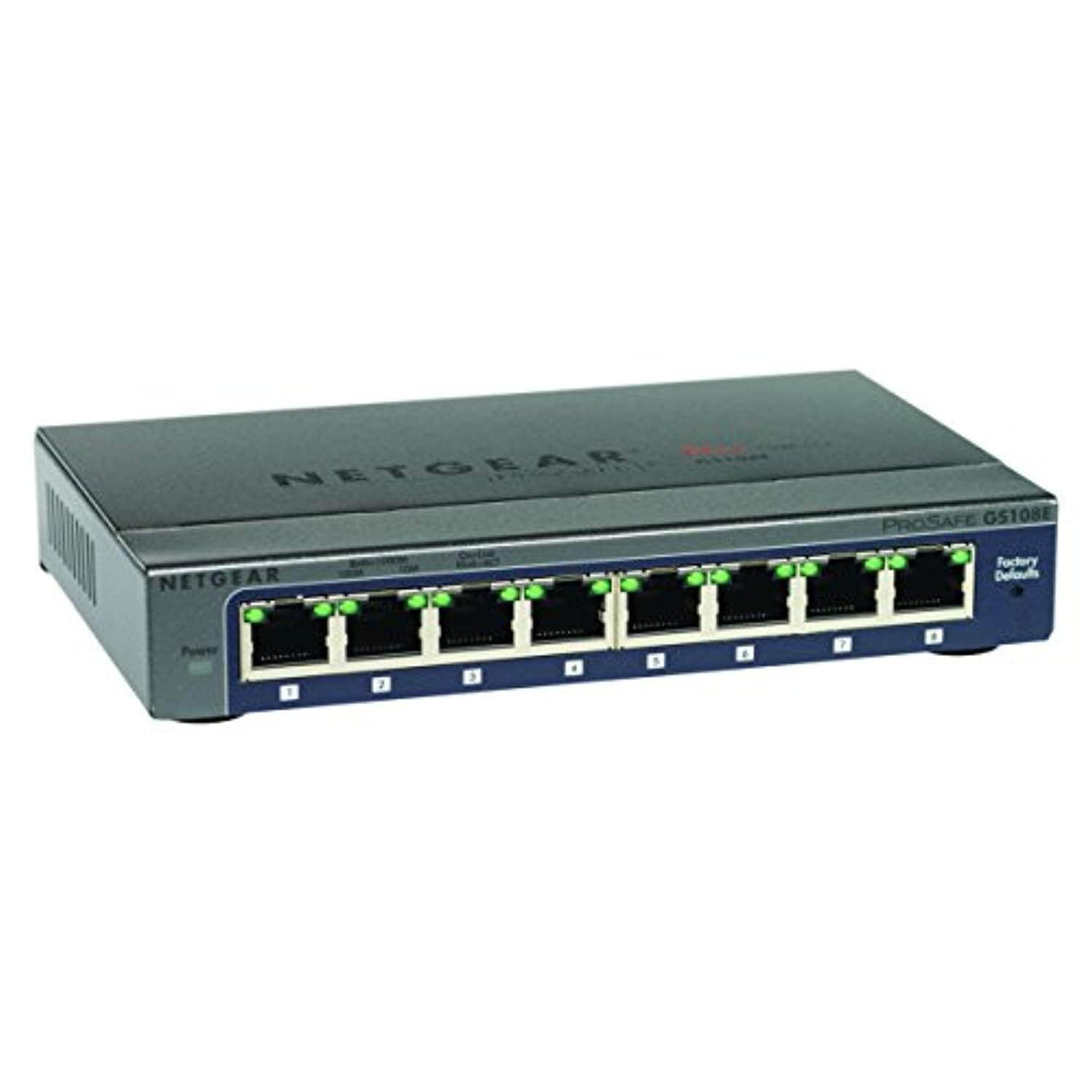 netgear gs108e-100nas switch 8-port 10/100/1000mbps the netgear prosafe plus switch 8-port gigabit ethernet switch