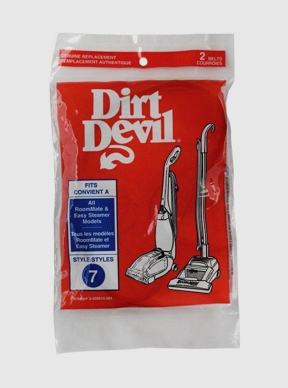 2pk Dirt Devil Vacuum Belt Style 7 Roommate Power Glides Easy Steamer 3400615001